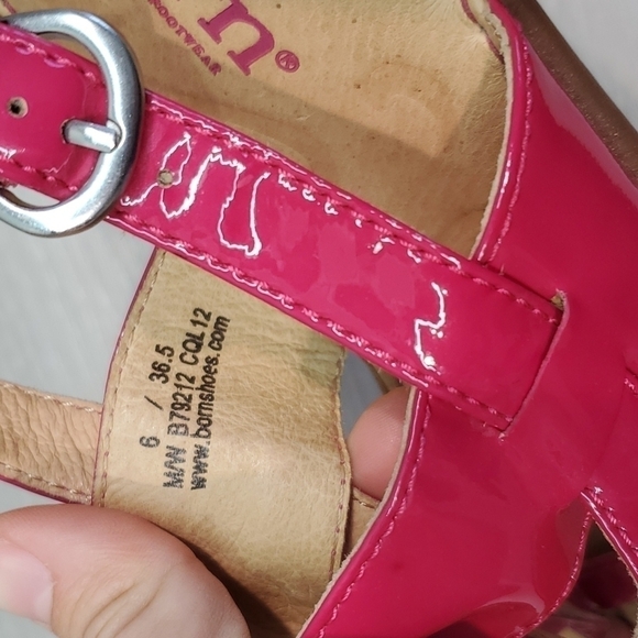 Born Women Ankle Pink Strap Condition Sandals Flats shoes sz 6 - Picture 11 of 11
